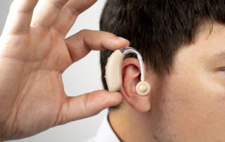 medical malpractice hearing loss - cochlear implant concept image.